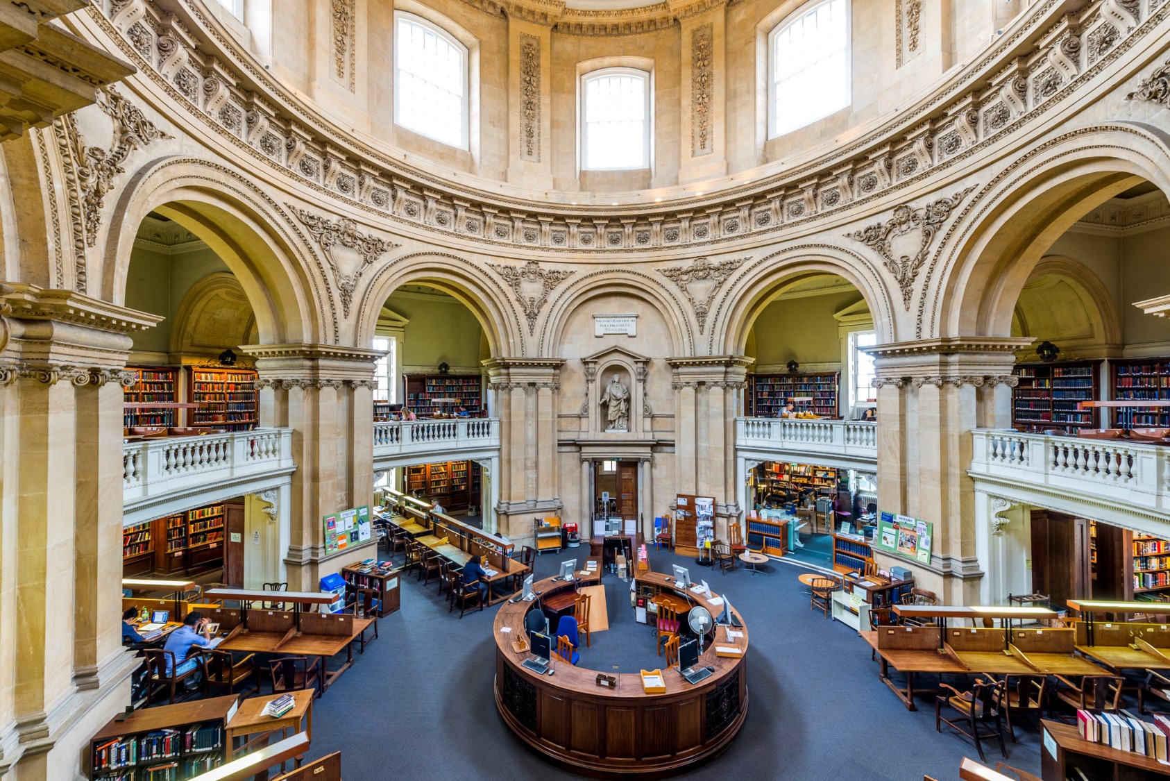 Interior view of the Radcliffe Camera library