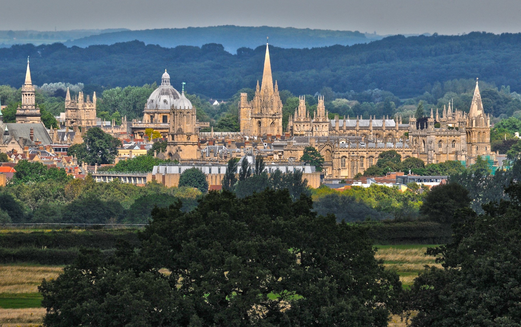 A view of Oxford's skyline from South Parks