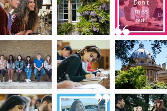 A screenshot of the Undergraduate Admissions Instagram feed