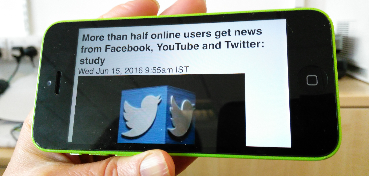Half of online users get news from Facebook and other social platforms