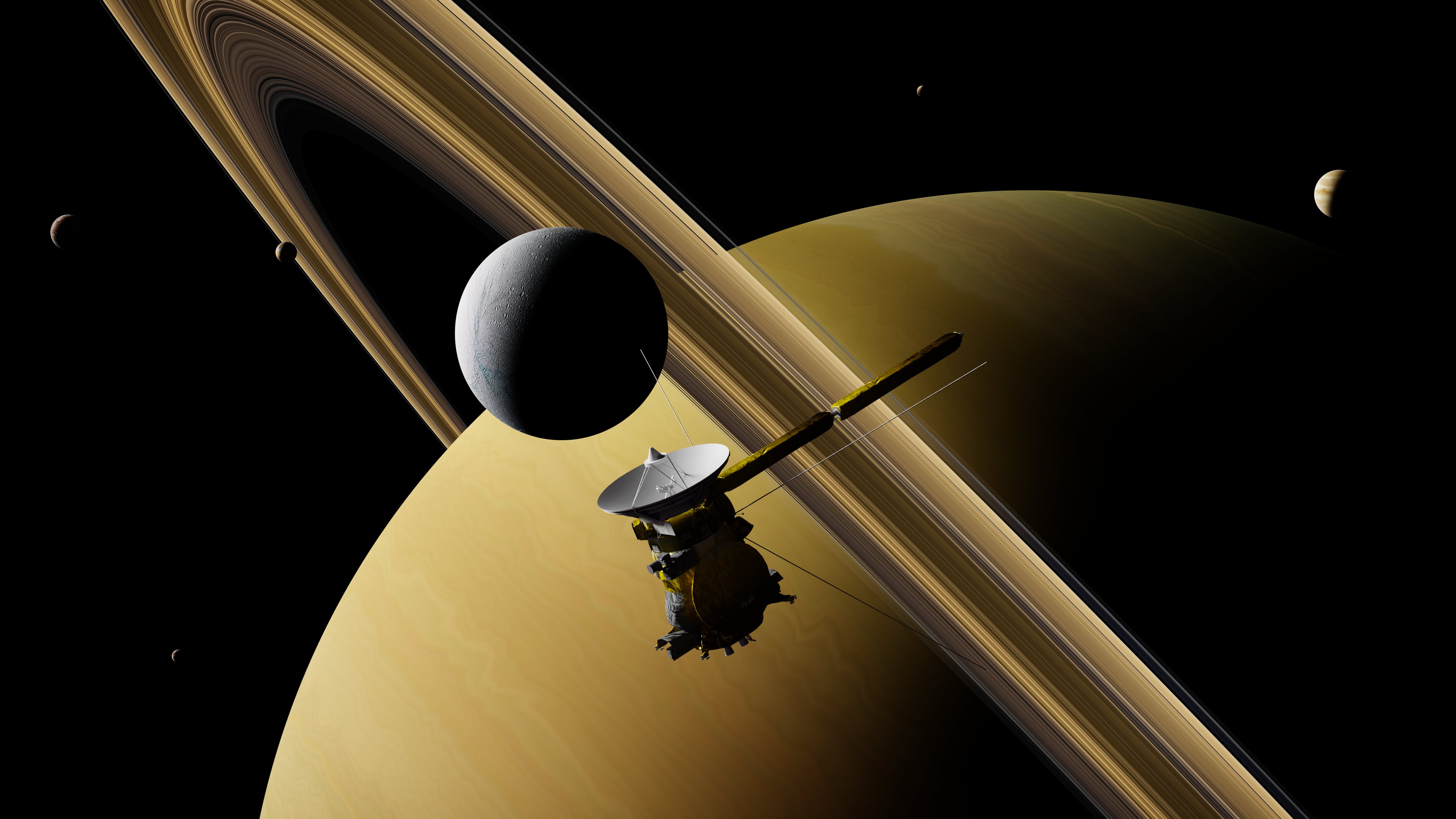 Cassini Spacecraft With Instruments