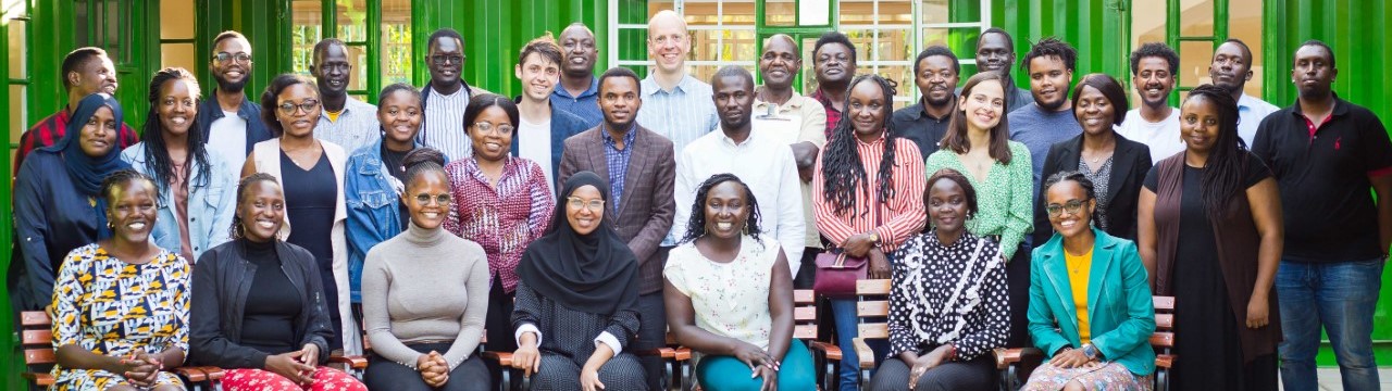 Staff and students at the Refugee-Led Research Hub in Nairobi