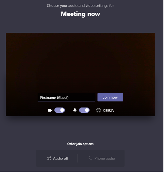 Meeting now screenshot