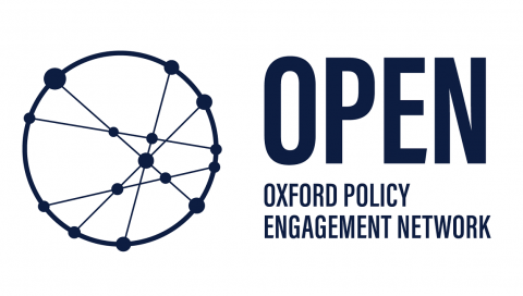 Oxford Policy Engagement Network (OPEN) Logo, featuring a circle containing intersecting lines connected by nodes