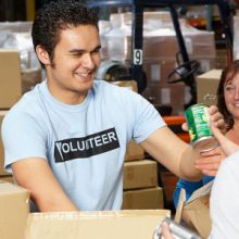 Food bank volunteer