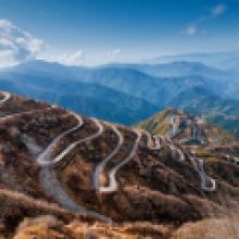 A long winding mountain path across the original silk roads