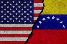 US and Venezuela flags. Credit: masterSergeant, Getty Images