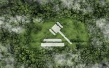 Stencil of legal gavel on a rainforest background. Credit: Khanchit Khirisutchalual, Getty Images