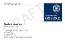 Student business card