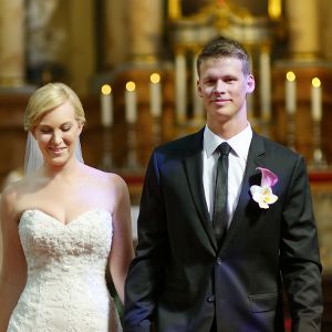 Study shows decline in church weddings.