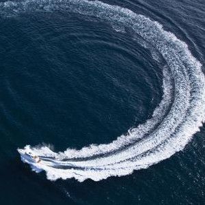 Boat speeding in circles