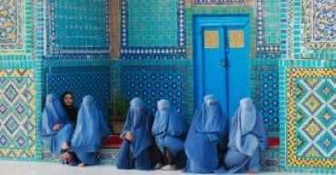 Afghan women in burka from Mazar, Balkh