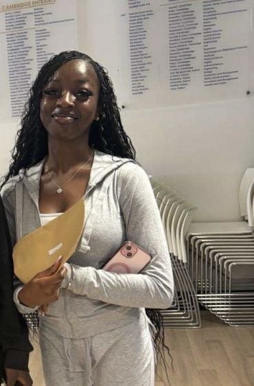 Angel is coming from London to begin her studies