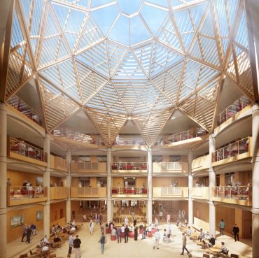 Planning application image of designs for Oxford University’s Stephen A. Schwarzman Centre for the Humanities reveal how the interior might look