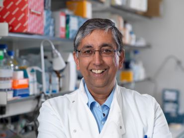 Prof Bountra in the lab