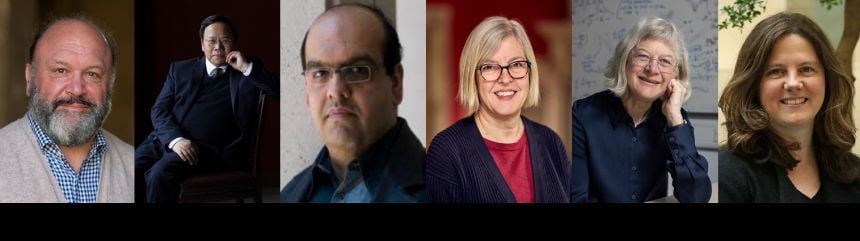 Portrait photographs of Professor José Antonio Carrillo de la Plata, Professor Gui-Qiang George Chen, Professor Rama Cont, Professor Christl Donnelly, Professor Leslie Ann Goldberg, Professor Deirdre Hollingsworth.