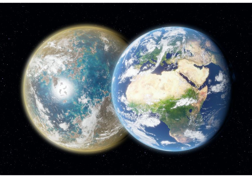 View of Earth as it was previously, compared to now. 