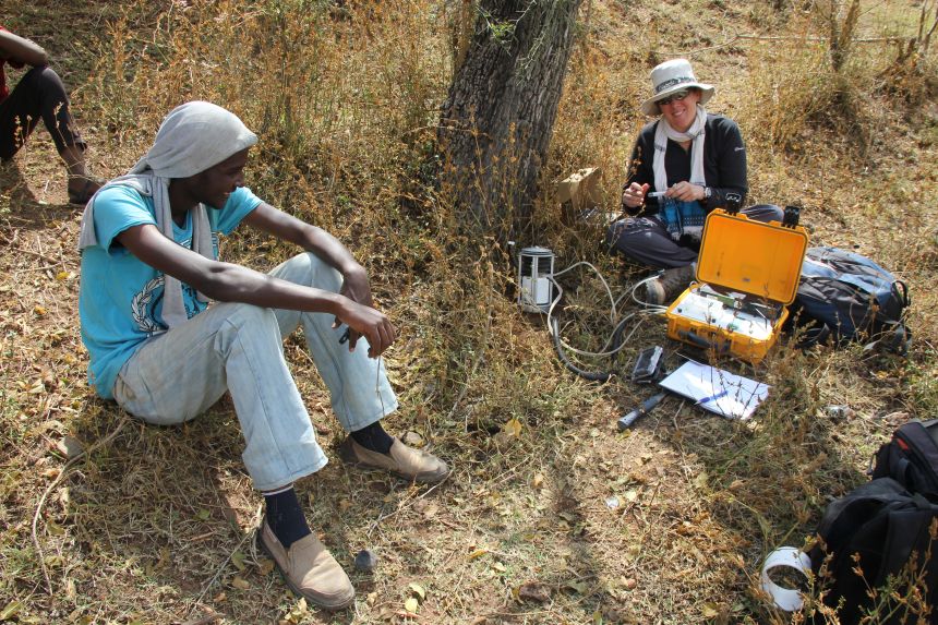 Gas sampling in Ethiopia Copy Right: Tamsin Mather
