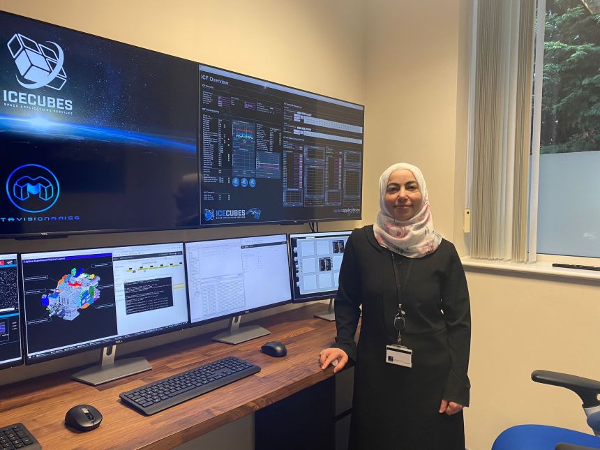 Dr Ghada Alsaleh in the Space Innovation Lab