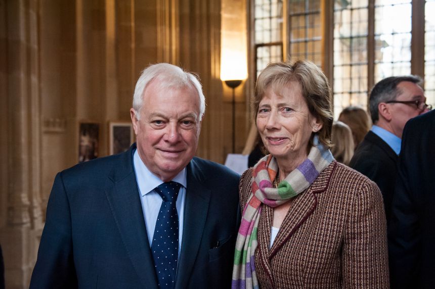 Lord and Lady Patten at Divinity School, Oxford. December 2014.