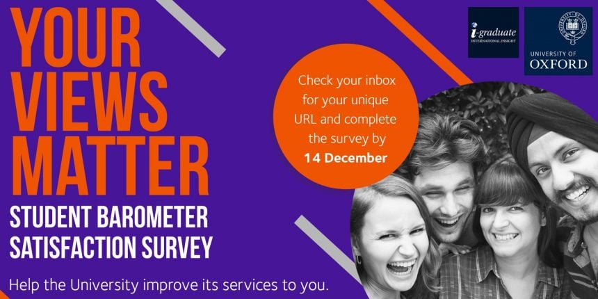 2018 Student Barometer promotional graphic for Twitter (Oxford)