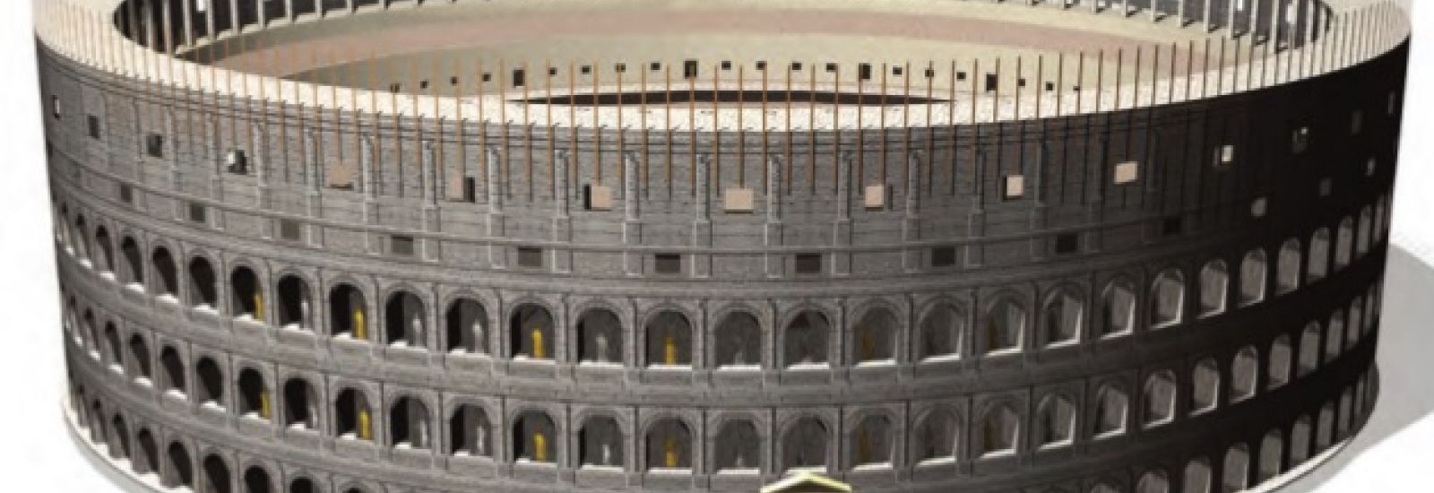 A CGI image of the Colosseum in Rome
