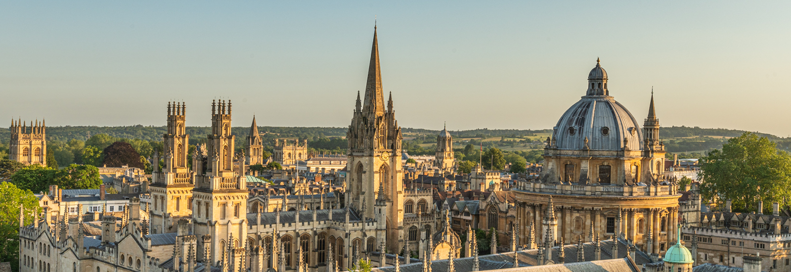 Oxford skyline in warm light