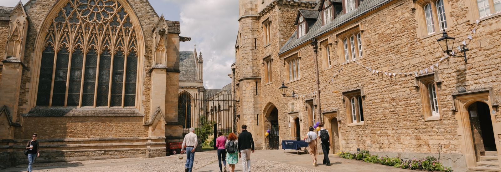 Photo of open day visitors at a college