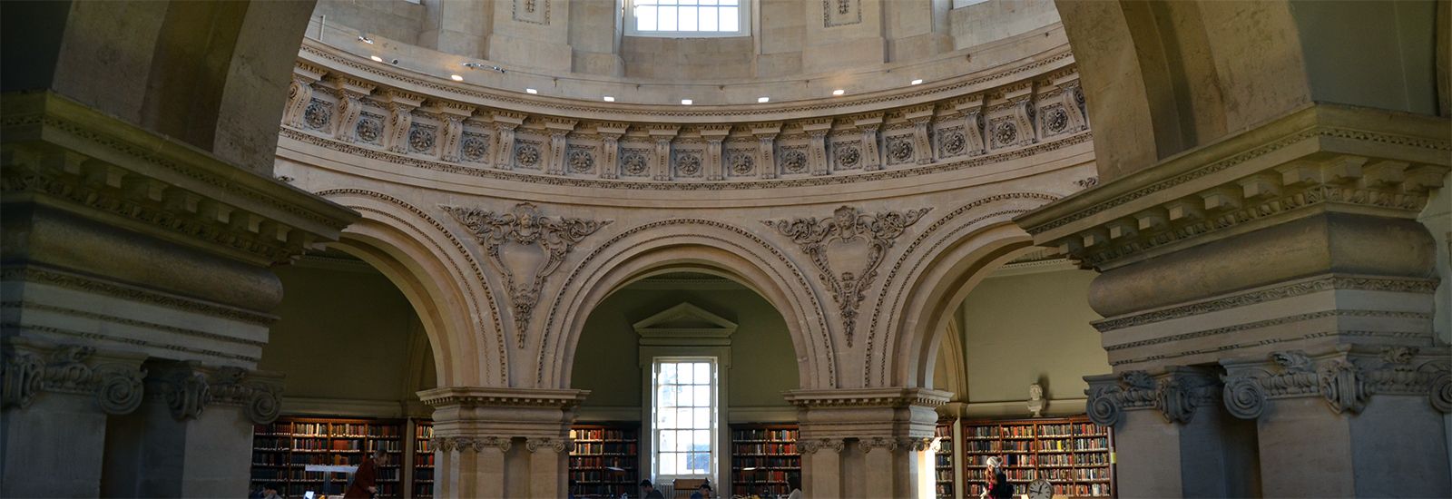 Interior of the first floor and dome of the Radcliffe Camera library