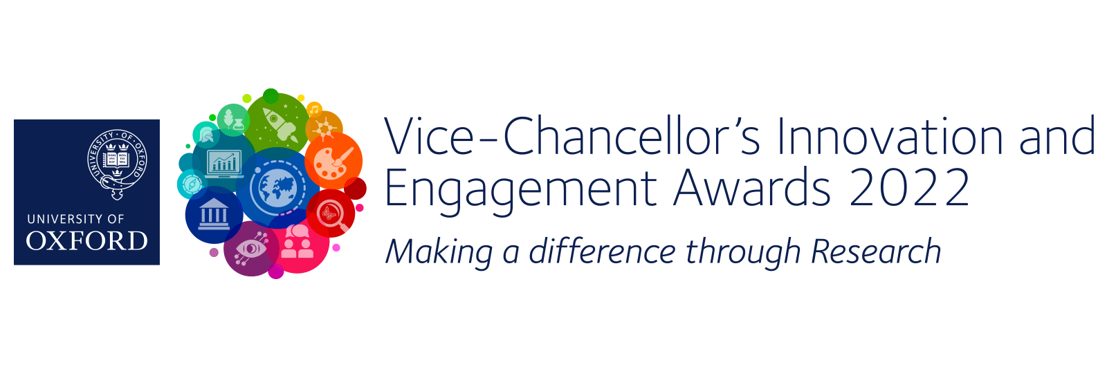 Logo for the Vice-Chancellor's Innovation and Engagement Awards 2022 - Making a difference through Research