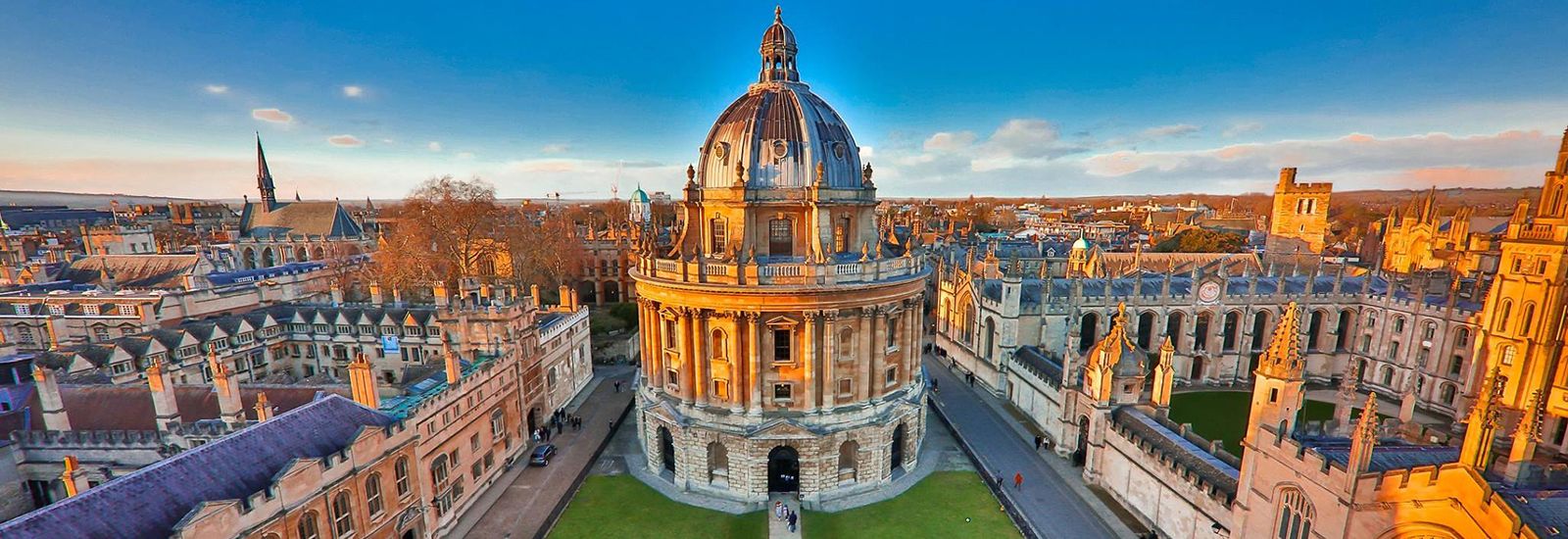 An aerial view of the Radcliffe Camera