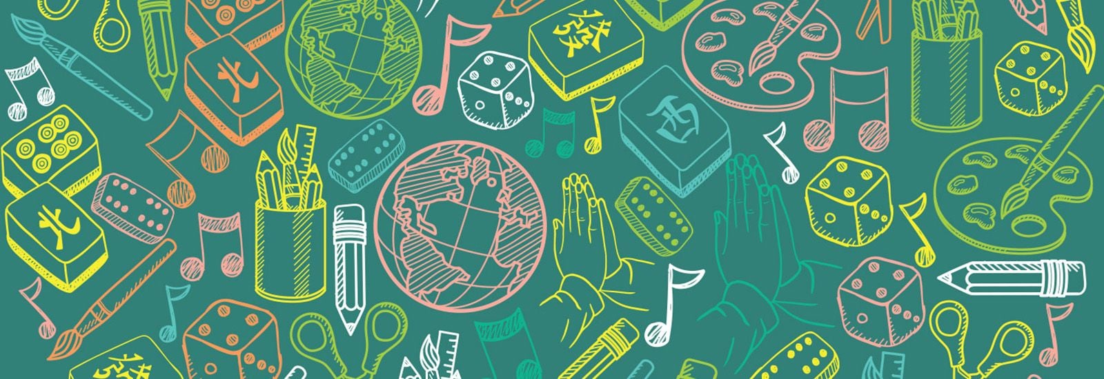 On world banner graphic