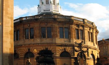 The Clarendon building, Sheldonian and History of Science museum at sunset