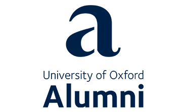 Large letter 'a' with text 'University of Oxford Alumni' beneath.