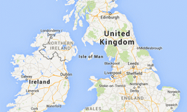 map of UK from Google maps