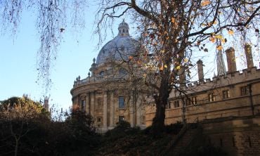 View of the radcliffe camera in autumn