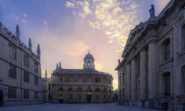 The Bodleian, Sheldonian and Clarendon buildings at sunset 