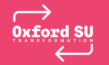 Pink background with 'Oxford SU transformation' and directional arrows