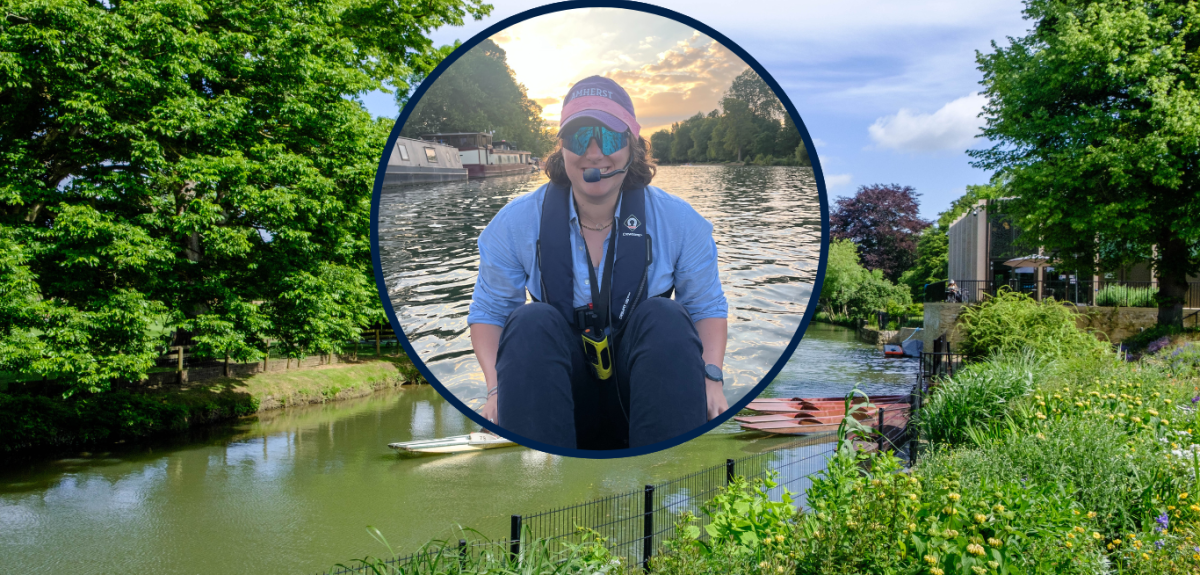 Oxford student Sophie on the river