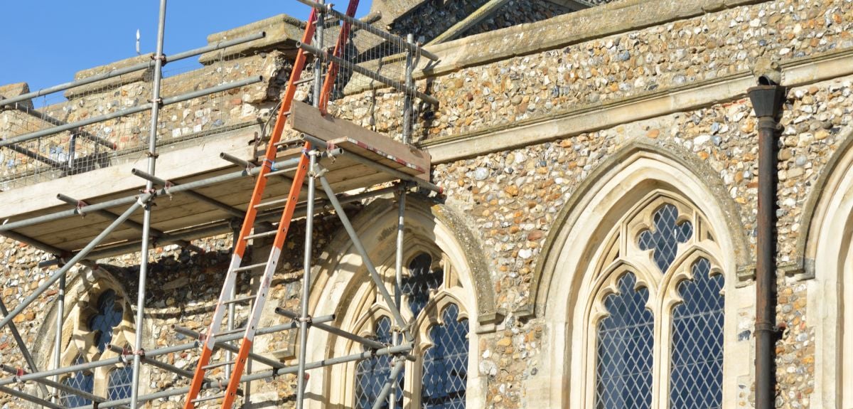 Church roof being repaired. Credit: Pauws99, Getty Images