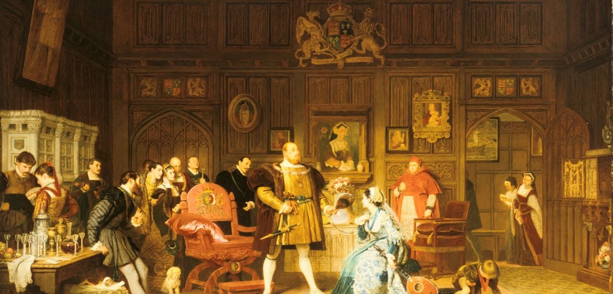 Henry VIII and Anne Boleyn Observed by Queen Catherine, by Marcus Stone. Credit: photos.com, Getty Images