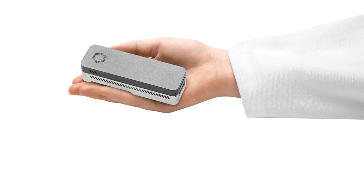 The MinION is the smallest high-throughput DNA-sequencing device currently available.