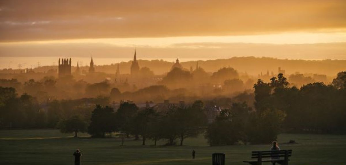 Hazy Oxford skyline from South Park by Ian Wallman