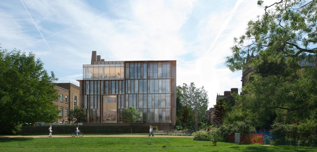 Artist's impression of the Department of Physics's new Beecroft Building, currently under construction with support from the EIB loan
