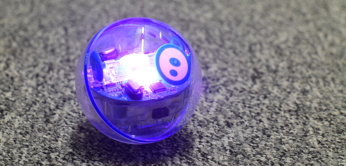 Through the InspireHer initiative, children learn how to programme objects using coding. Games like the robotic ball use methodical, step by step, drag, drop and pause coding, to manipulate its movements.