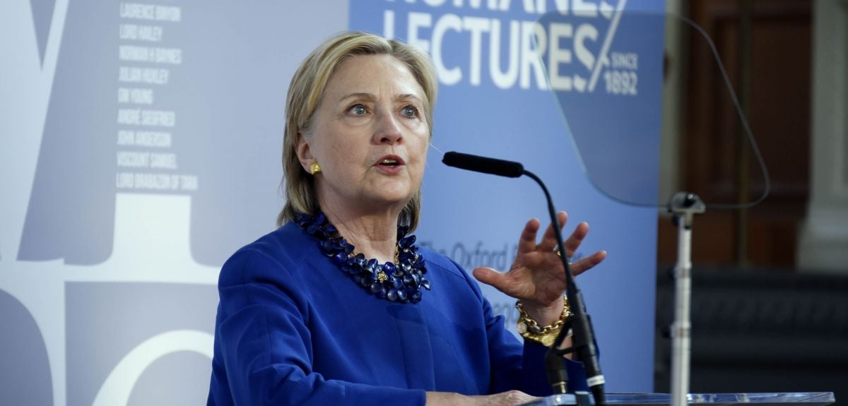 Hillary Clinton delivers Romanes Lecture of hope