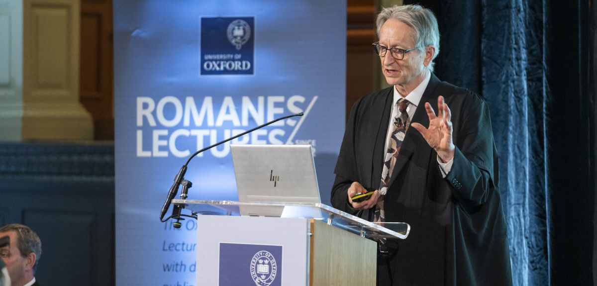 Professor Geoffrey Hinton delivered the Romanes Lecture