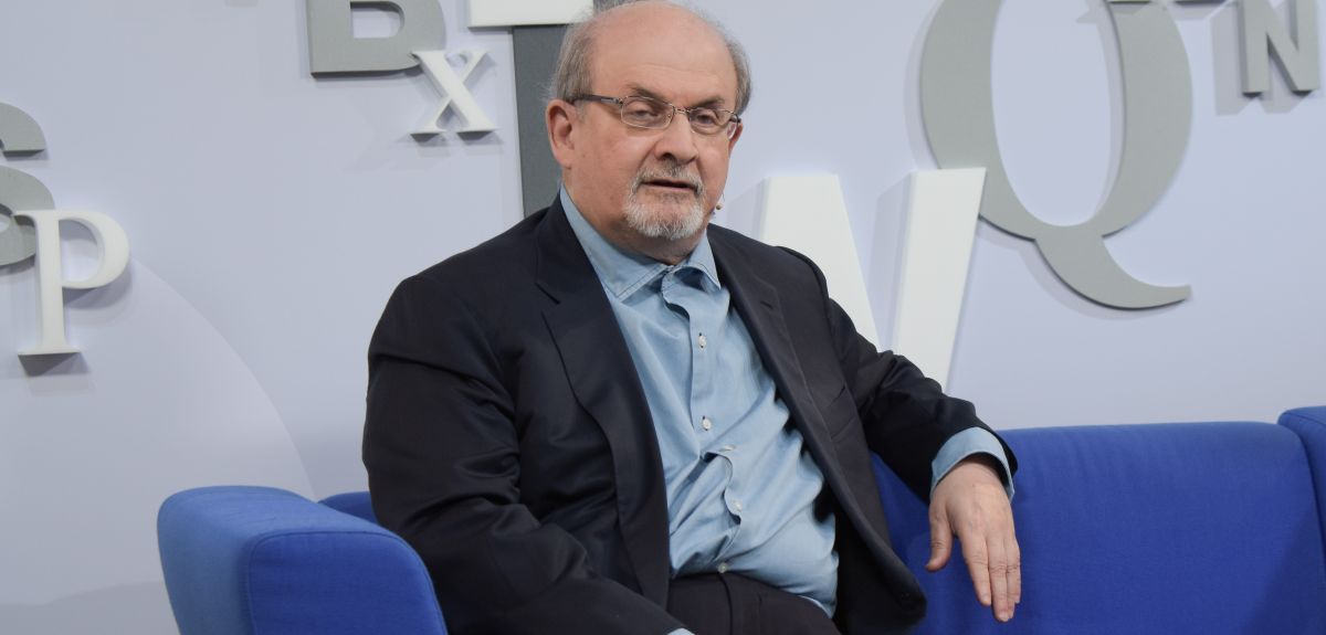 Image of Salman Rushdie at the Frankfurt Bookfair, Germany 2017