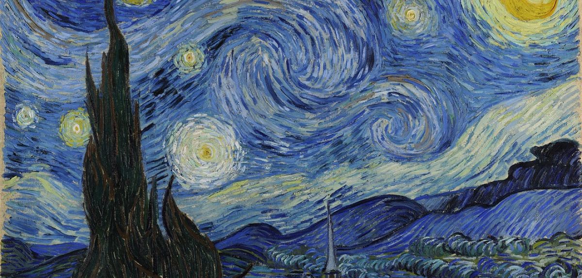 Vincent's Starry Night, said to have been inspired by a scientific drawing