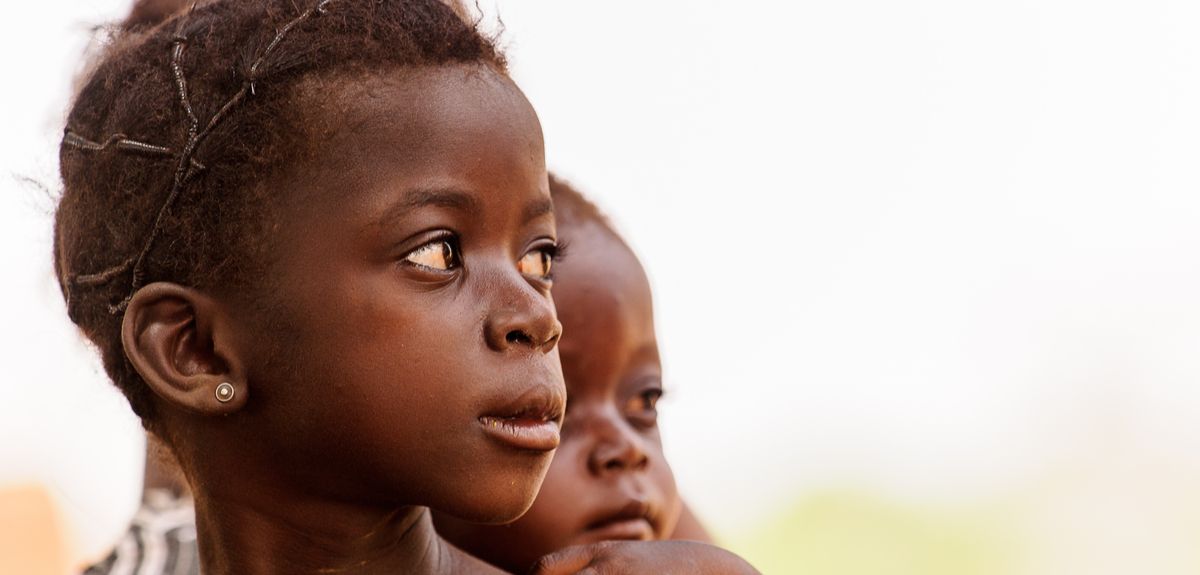 Two young siblings in Accra, Ghana